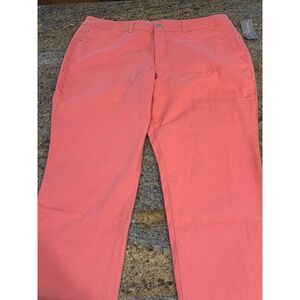 NWT Christopher & Banks Signature Slimming Ankle Pants Modern Fit Coral‎ Size 16